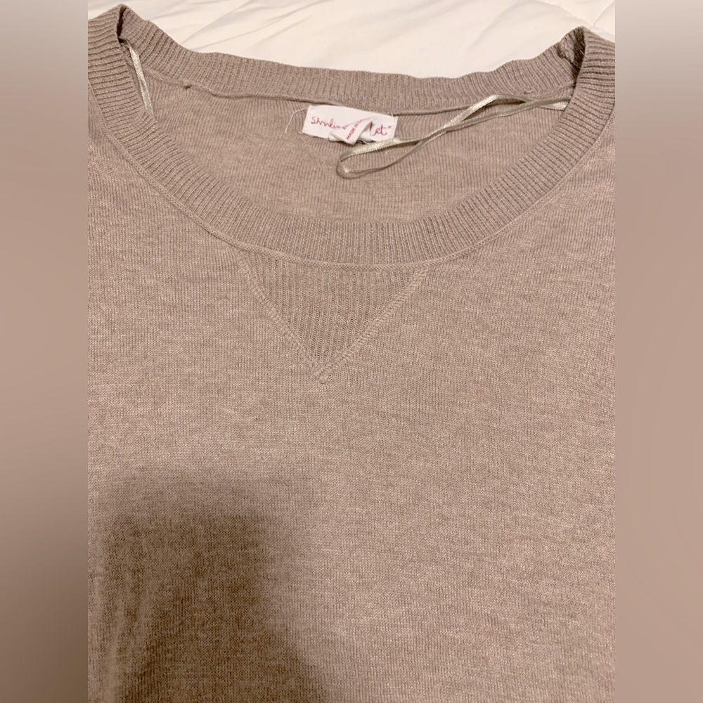 Shrinking Violet Tan Pullover Sweater - image 3